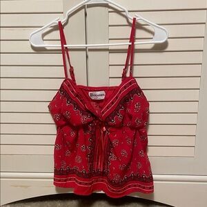 No Boundaries Red bandanna style Camisole